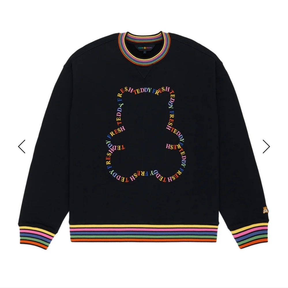 TEDDY FRESH- Multi Stripe Rib Crewneck